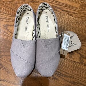TOMS Light Gray Canvas Slip-Ons